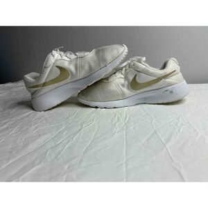 Nike Tanjun Womens Size 7y Ivory Gold Athletic Running Walking Shoes